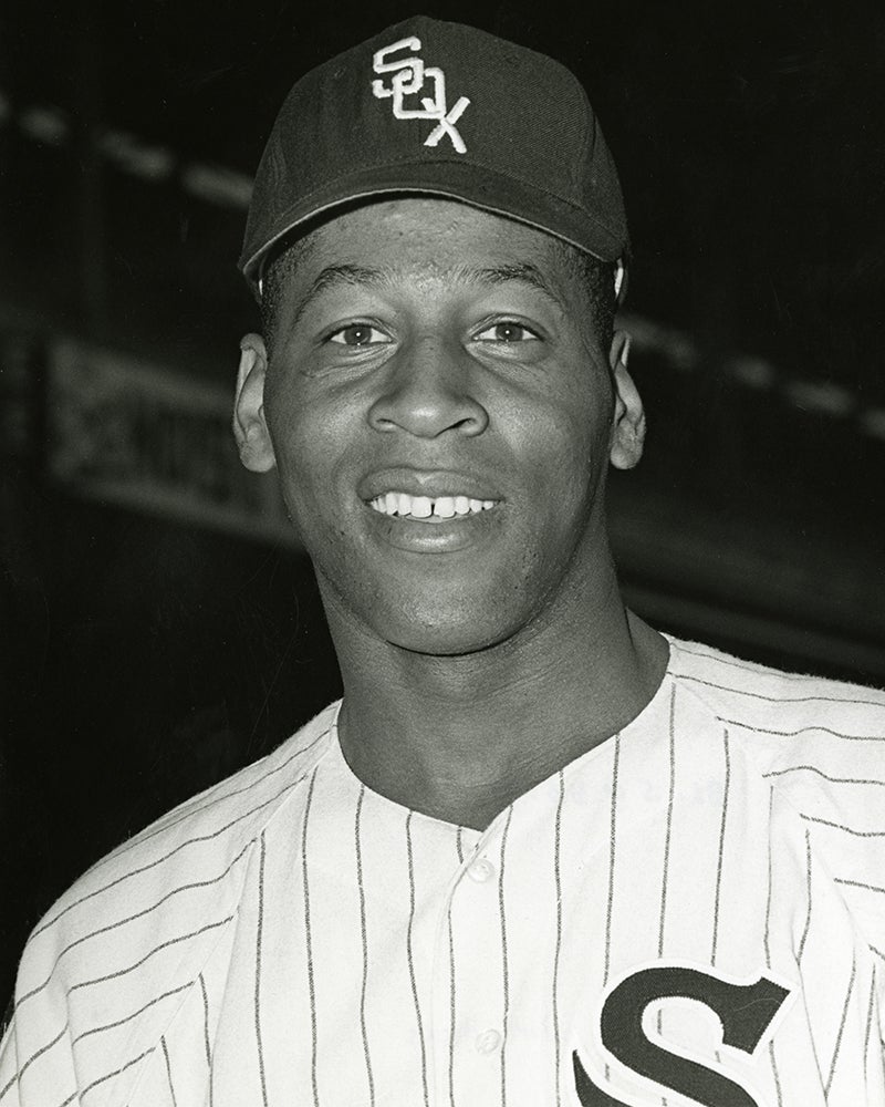 Head and shoulders portrait of Jim Hicks in White Sox uniform